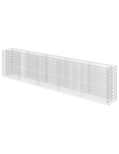 Габион повдигната леха, поцинкована стомана, 450x50x100 cм
