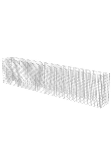 Габион повдигната леха, поцинкована стомана, 450x50x100 cм