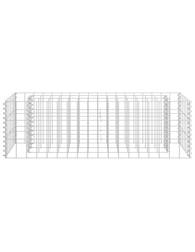Габион повдигната леха, поцинкована стомана, 90x30x30 cм