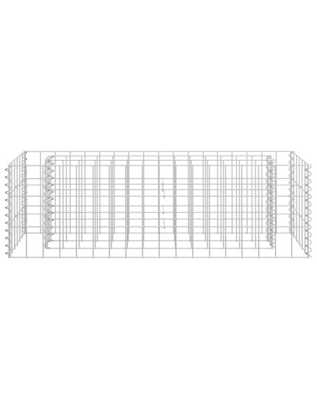 Габион повдигната леха, поцинкована стомана, 90x30x30 cм