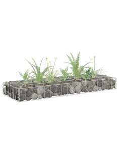 Габион повдигната леха, поцинкована стомана, 90x30x10 cм