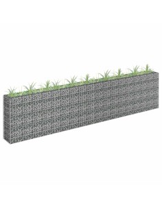 Габион повдигната леха, поцинкована стомана, 360x30x90 cм