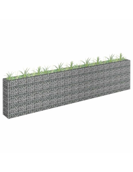 Габион повдигната леха, поцинкована стомана, 360x30x90 cм