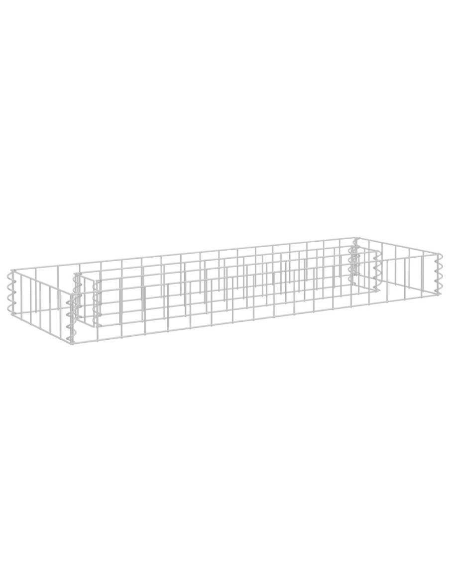 Габион повдигната леха, поцинкована стомана, 90x30x10 cм