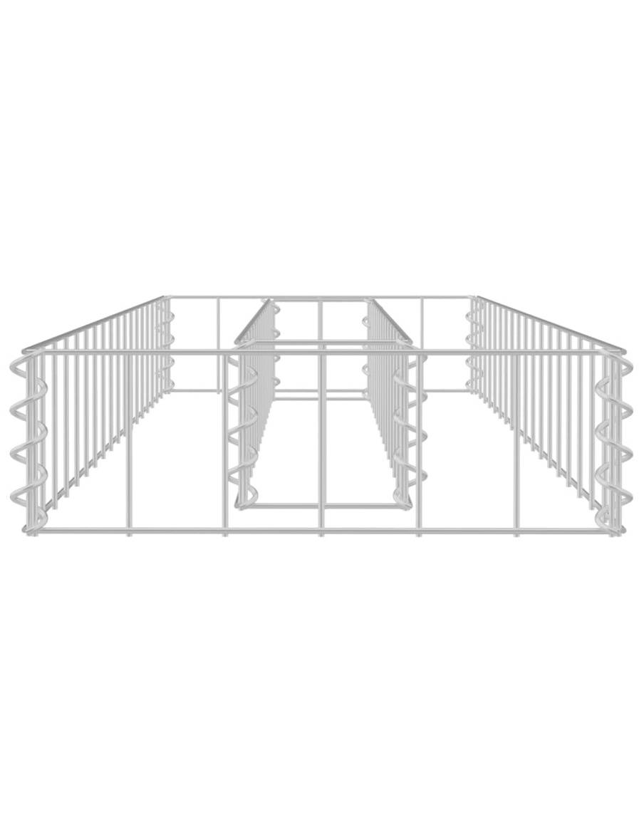 Габион повдигната леха, поцинкована стомана, 90x30x10 cм
