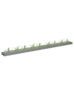 Габион повдигната леха, поцинкована стомана, 360x30x10 cм