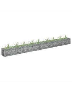 Габион повдигната леха, поцинкована стомана, 360x30x30 cм