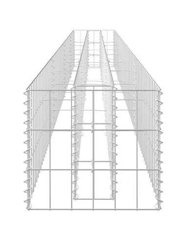 Габион повдигната леха, поцинкована стомана, 360x30x30 cм