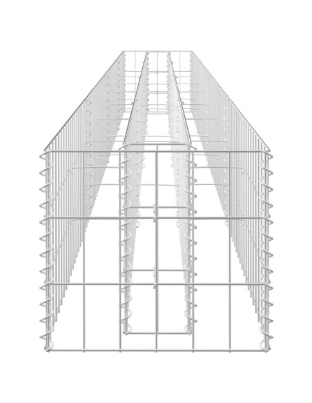 Габион повдигната леха, поцинкована стомана, 360x30x30 cм