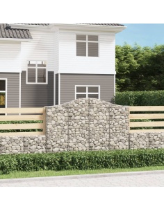 Дъговидна габионна кошница 200x30x140/160 см поцинковано желязо