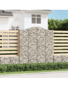 Дъговидна габионна кошница 200x30x220/240 см поцинковано желязо