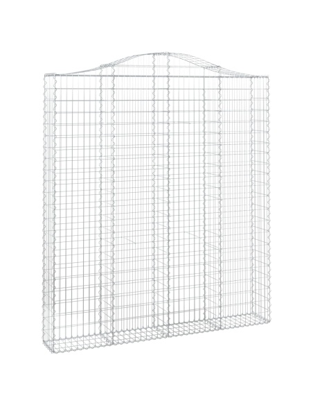 Дъговидна габионна кошница 200x30x220/240 см поцинковано желязо