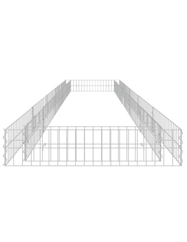 Габион повдигната леха, поцинкована стомана, 500x100x20 cм
