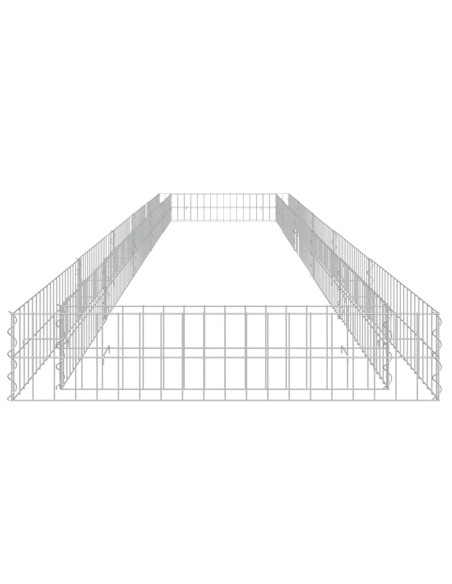 Габион повдигната леха, поцинкована стомана, 500x100x20 cм
