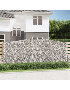 Дъговидна габионна кошница 400x30x160/180 см поцинковано желязо