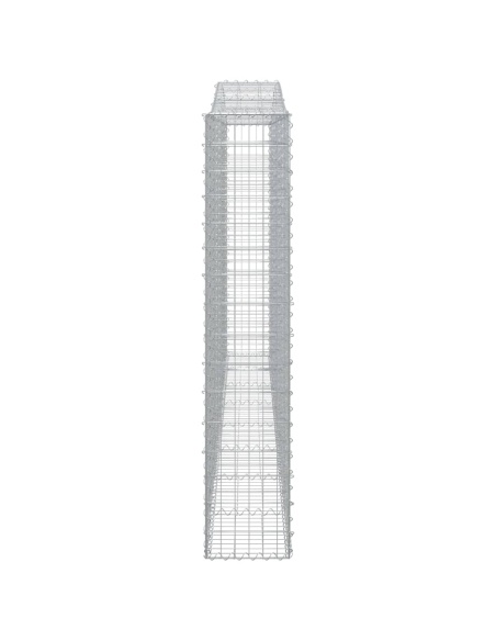 Дъговидна габионна кошница 400x30x160/180 см поцинковано желязо