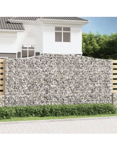 Дъговидна габионна кошница 400x50x200/220 см поцинковано желязо