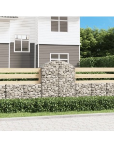 Дъговидна габионна кошница 100x50x120/140 см поцинковано желязо