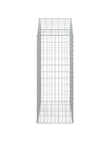 Дъговидна габионна кошница 100x50x120/140 см поцинковано желязо