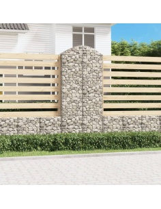 Дъговидна габионна кошница 100x50x220/240 см поцинковано желязо