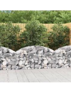 Дъговидна габионна кошница 150x30x60/80 см поцинковано желязо