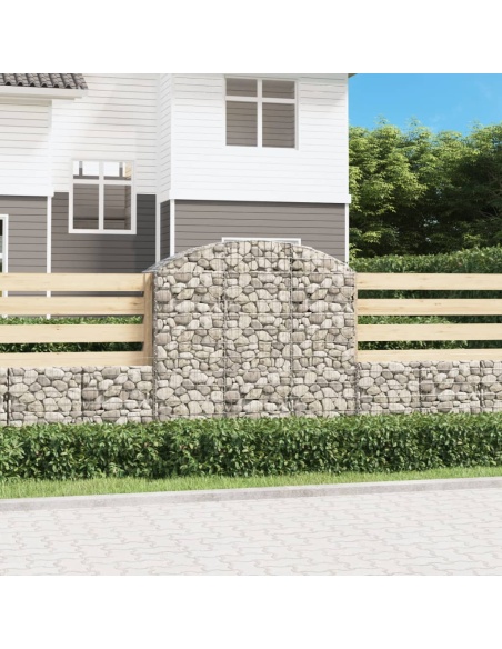 Дъговидна габионна кошница 150x50x140/160 см поцинковано желязо