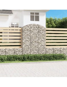 Дъговидна габионна кошница 150x50x200/220 см поцинковано желязо