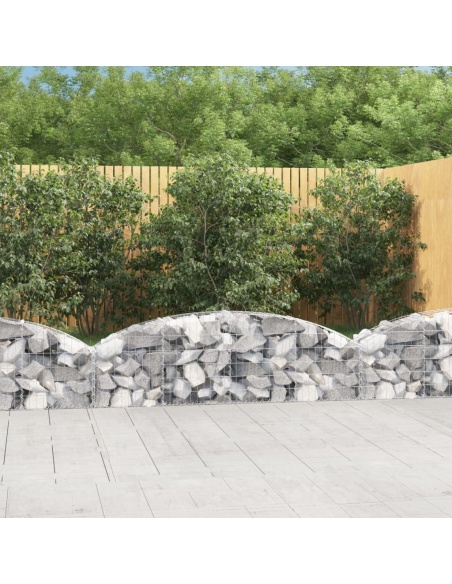 Дъговидна габионна кошница 200x30x40/60 см поцинковано желязо