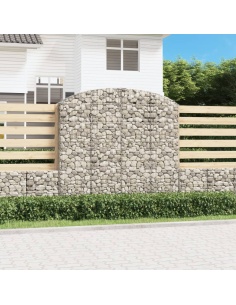 Дъговидна габионна кошница 200x30x180/200 см поцинковано желязо