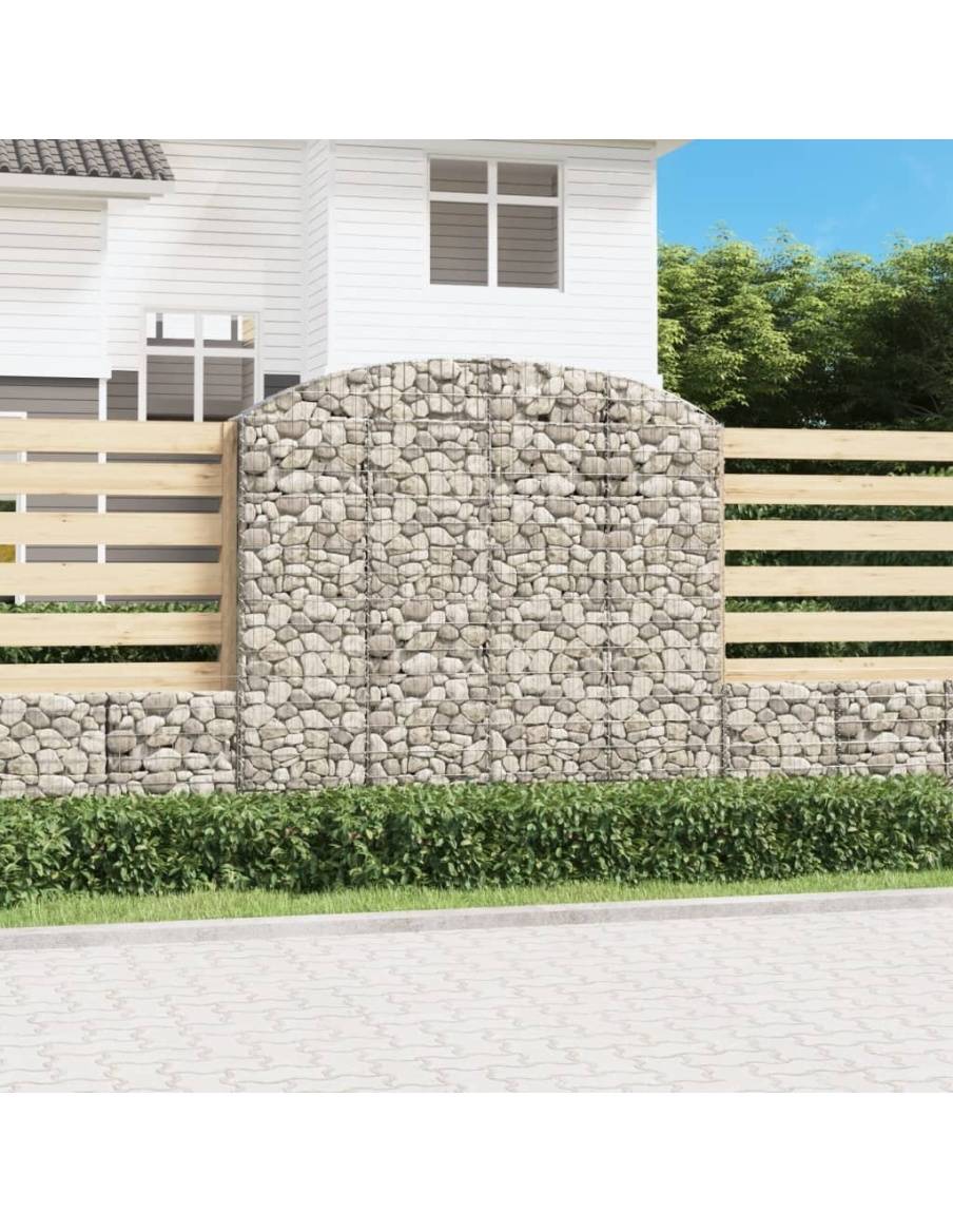 Дъговидна габионна кошница 200x30x180/200 см поцинковано желязо
