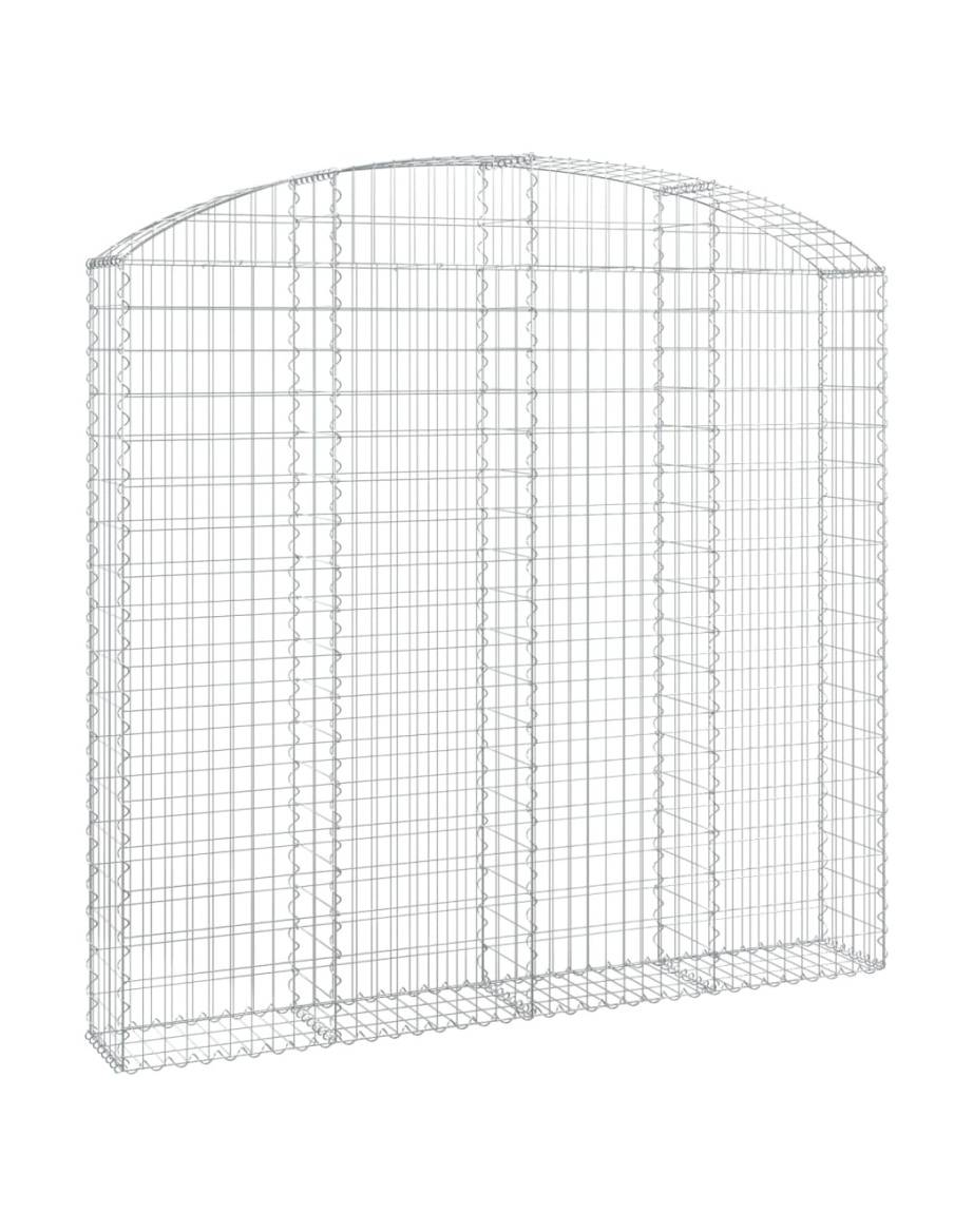 Дъговидна габионна кошница 200x30x180/200 см поцинковано желязо