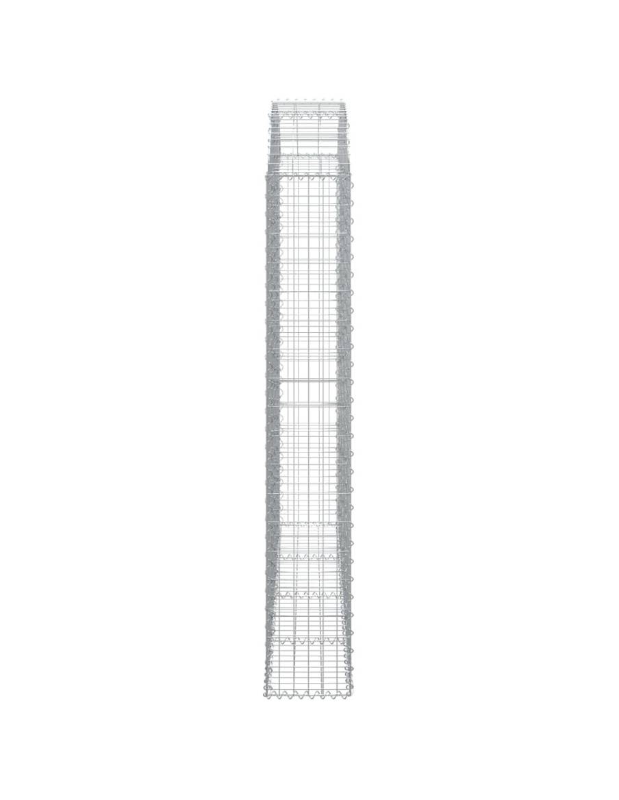 Дъговидна габионна кошница 200x30x180/200 см поцинковано желязо