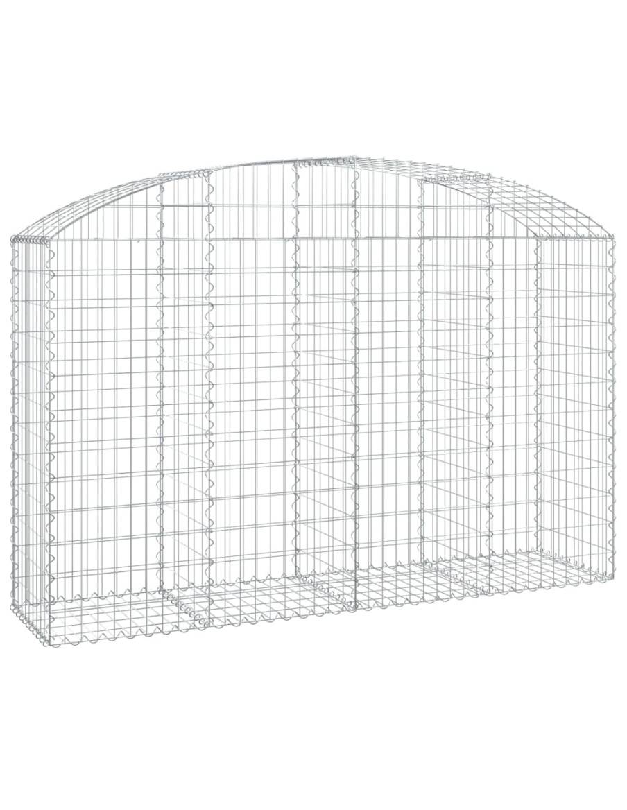 Дъговидна габионна кошница 200x50x120/140 см поцинковано желязо