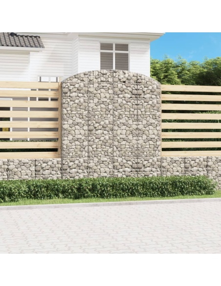 Дъговидна габионна кошница 200x50x220/240 см поцинковано желязо
