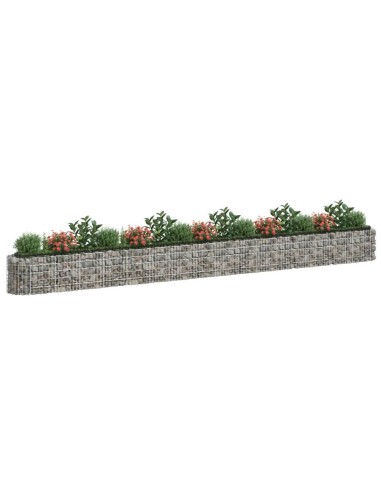 Габион повдигната леха, поцинковано желязо, 610x50x50 cм
