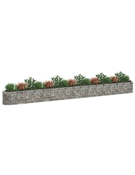 Габион повдигната леха, поцинковано желязо, 610x50x50 cм