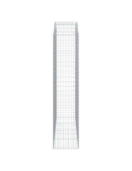 Дъговидна габионна кошница 200x50x220/240 см поцинковано желязо