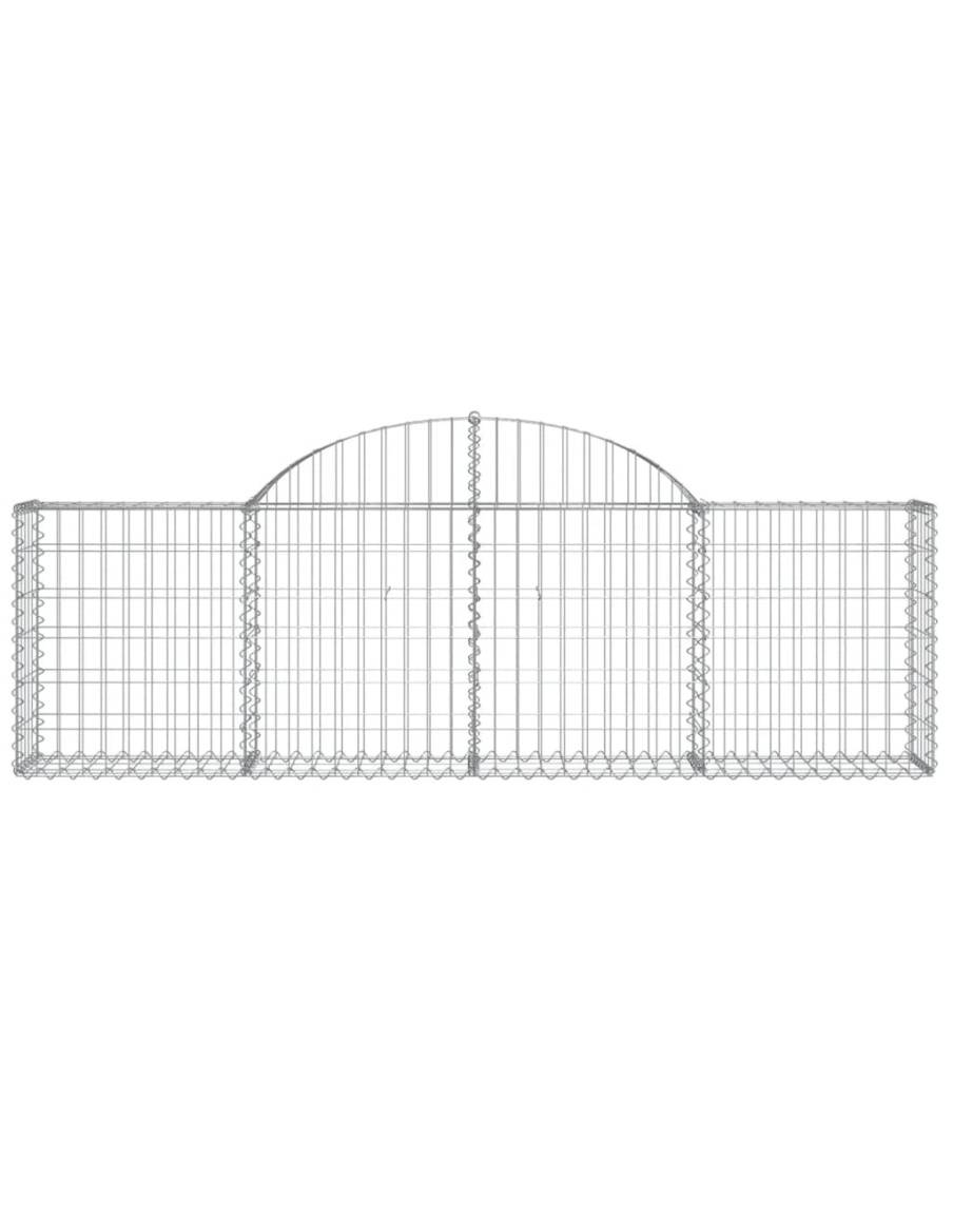 Дъговидна габионна кошница 200x30x60/80 см поцинковано желязо
