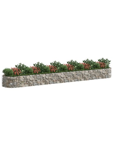 Габион повдигната леха, поцинковано желязо, 600x100x50 cм
