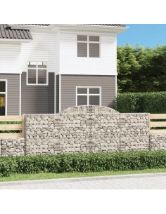 Дъговидна габионна кошница 300x30x120/140 см поцинковано желязо