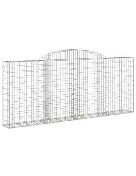 Дъговидна габионна кошница 300x30x120/140 см поцинковано желязо