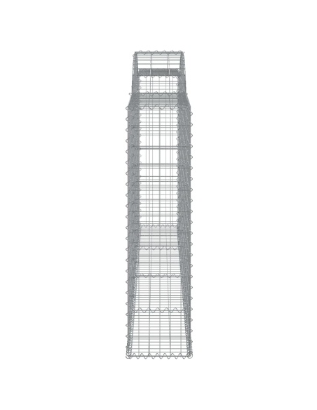 Дъговидна габионна кошница 300x30x120/140 см поцинковано желязо