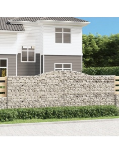 Дъговидна габионна кошница 400x30x140/160 см поцинковано желязо