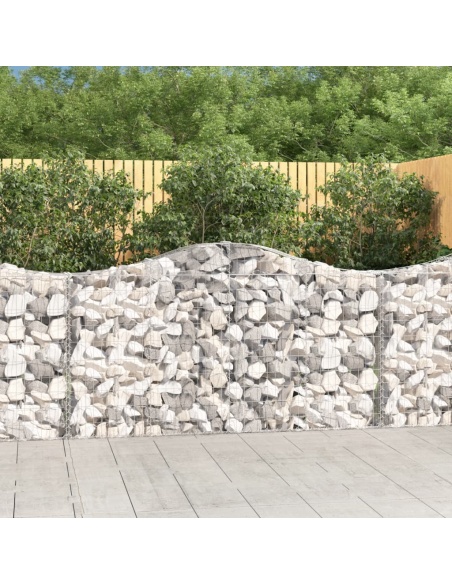 Дъговидна габионна кошница 200x30x100/120 см поцинковано желязо