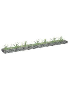 Габион повдигната леха, поцинкована стомана, 270x30x10 cм