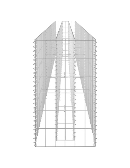 Габион повдигната леха, поцинкована стомана, 360x30x60 cм