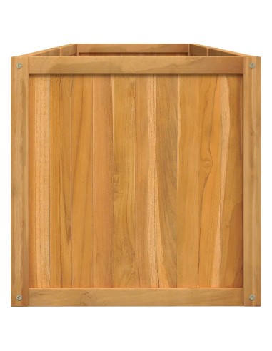 Повдигната леха 150x50x50 см тиково дърво масив