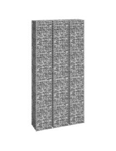 Габиони повдигнати лехи, 3 бр, 30x30x200 см, желязо