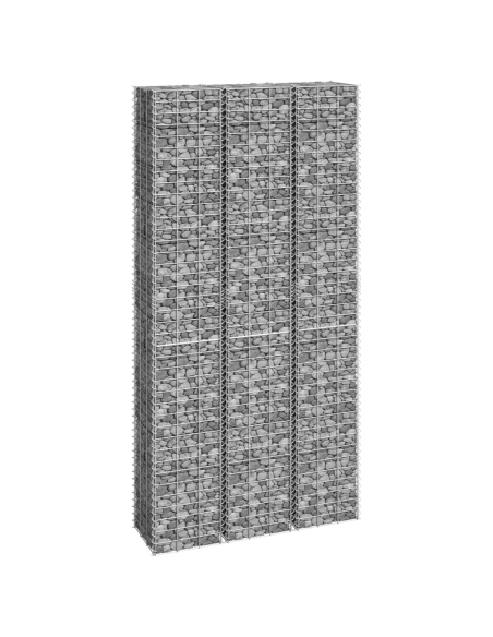Габиони повдигнати лехи, 3 бр, 30x30x200 см, желязо