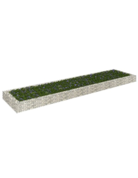 Габион повдигната леха, поцинкована стомана, 400x100x20 cм